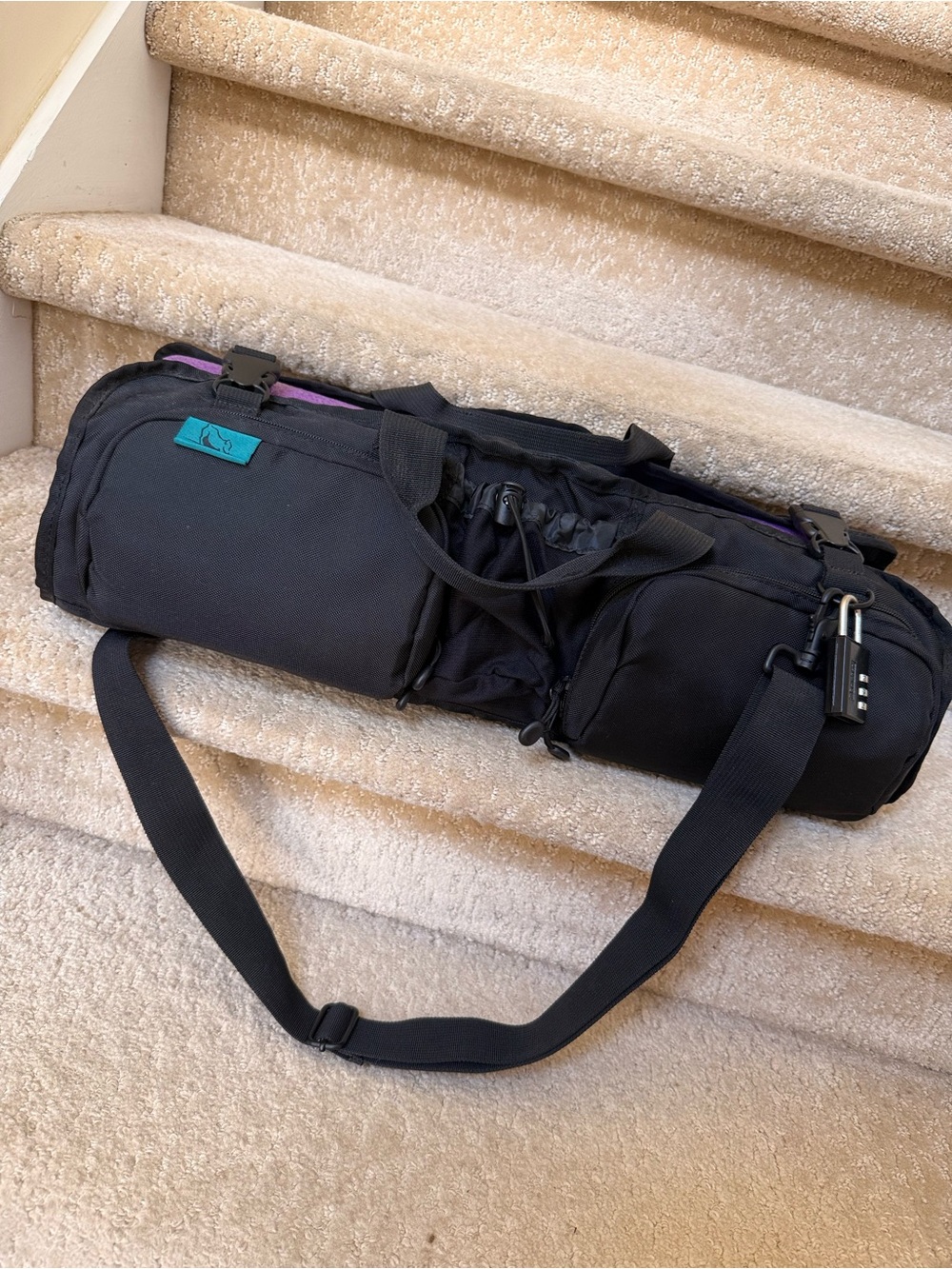 Yoga Mat Travel Bag with Turquoise Logo/Interior - Versatile Carry